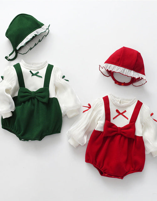 Load image into Gallery viewer, Baby False Pieces Design Bow Patched Design Long Sleeve Onesies by MyKids-USA™
