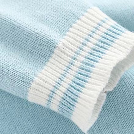 Load image into Gallery viewer, Baby Solid Color Quarter Button Design Lapel Knitted College Style Rompers by MyKids-USA™
