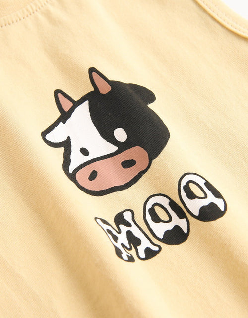 Load image into Gallery viewer, Baby Boy And Girl Animal Print Sleeveless T-Shirt Combo Shorts Sets by MyKids-USA™
