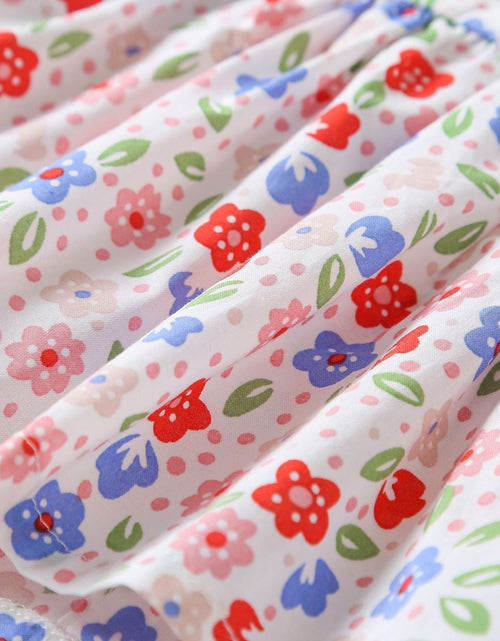 Load image into Gallery viewer, Baby Girl Little Floral Print Sleeveless Dress Combo Short Pants In Sets by MyKids-USA™
