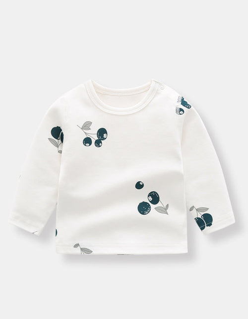 Load image into Gallery viewer, Baby 1pcs Allover Fruit Graphic Long Sleeve Bottoming Shirt &amp; Trousers Sets by MyKids-USA™
