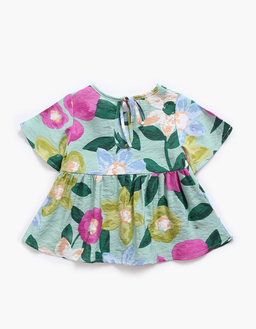 Load image into Gallery viewer, Baby Girl Floral Print O-Neck T-Shirt Combo Trousers 2-Pieces Sets by MyKids-USA™

