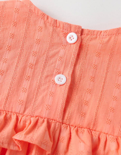 Load image into Gallery viewer, Baby Girl Solid Color Frill Trim Design Long-Sleeve Tops Combo Triangle Shorts Sets by MyKids-USA™
