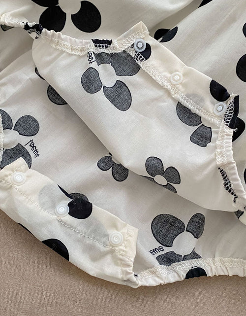 Load image into Gallery viewer, Baby Girl Flower Pattern Doll Neck Princess Onesies by MyKids-USA™

