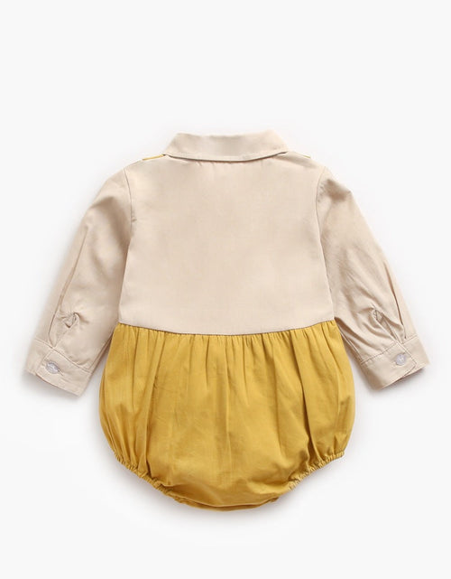 Load image into Gallery viewer, Baby Boy Solid Color False 2-Piece Design Long Sleeved Onesies Bodysuit by MyKids-USA™
