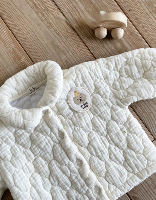 Load image into Gallery viewer, Baby Bear Patched Pattern Quilted Warm Lapel Cute Sets by MyKids-USA™
