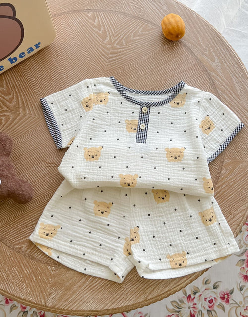 Load image into Gallery viewer, Baby Print Pattern T-Shirt Combo Shorts In Summer Sets by MyKids-USA™
