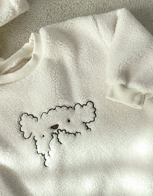 Load image into Gallery viewer, Baby Cartoon Embroidered Pattern Long Sleeve Velvet Onesies by MyKids-USA™
