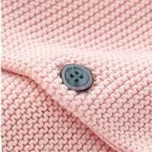 Load image into Gallery viewer, Baby Solid Color Bunny Ear Patched Hat Design Button Front Knitted Sweater Cardigan by MyKids-USA™
