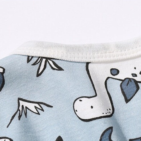 Load image into Gallery viewer, Baby Boy Dinosaur Pattern Bow Tie Patched Design Snap Button Romper Jumpsuit by MyKids-USA™
