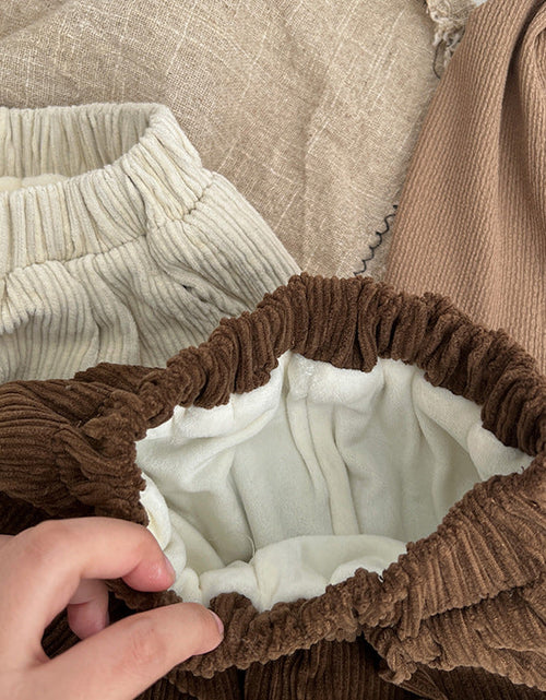 Load image into Gallery viewer, Baby Solid Color Corduroy Fabric Loose Lantern Pants In Autumn by MyKids-USA™

