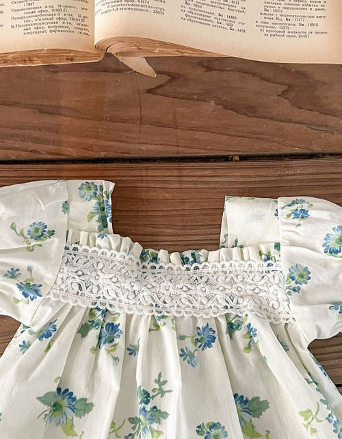 Load image into Gallery viewer, Baby Girl Flower Pattern Square Neck Onesies &amp; Sets by MyKids-USA™

