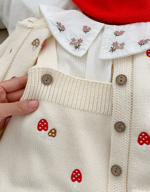 Load image into Gallery viewer, Baby Girl Embroidered Pattern Sleeveless Onesies or Cardigan by MyKids-USA™

