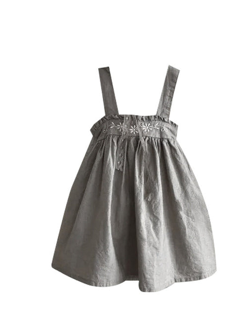 Load image into Gallery viewer, Baby Solid Color Embroidered Pattern Loose Dress &amp; Onesies With Hat by MyKids-USA™
