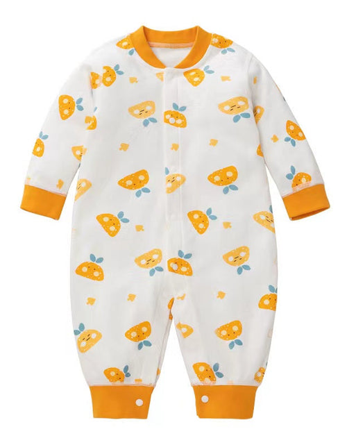 Load image into Gallery viewer, Baby Cartoon Pattern Button Front Design Long Sleeves Cotton Romper by MyKids-USA™
