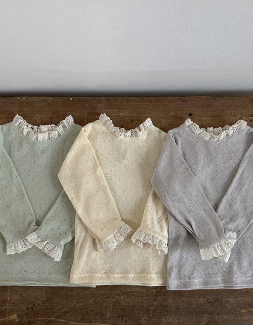 Load image into Gallery viewer, Baby Solid Color Mesh Patched Design Knitwear by MyKids-USA™
