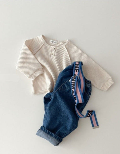 Load image into Gallery viewer, Baby Striped &amp; Polka Dot Pattern &amp; Solid Color Loose Comfort Shirt by MyKids-USA™
