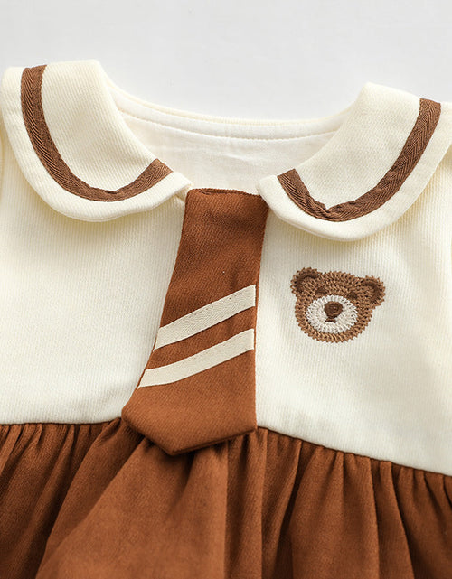 Load image into Gallery viewer, Baby Girl Cartoon Bear Embroidered Pattern College Style Kids Valentine’s Day Clothes by MyKids-USA™
