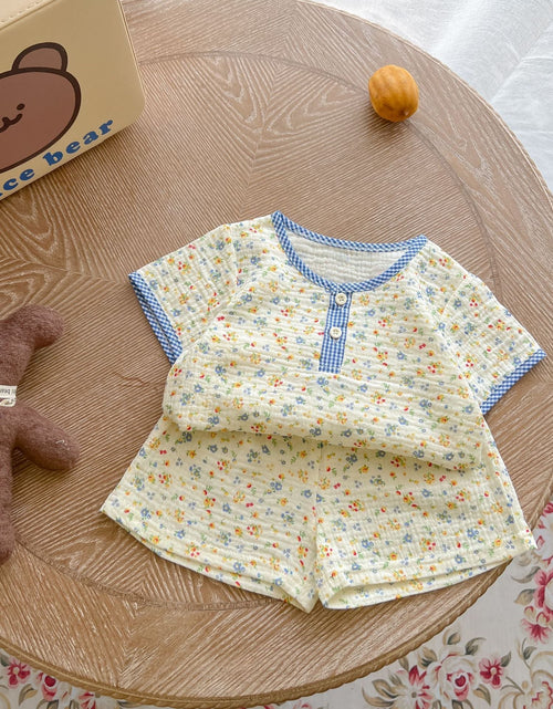 Load image into Gallery viewer, Baby Print Pattern T-Shirt Combo Shorts In Summer Sets by MyKids-USA™
