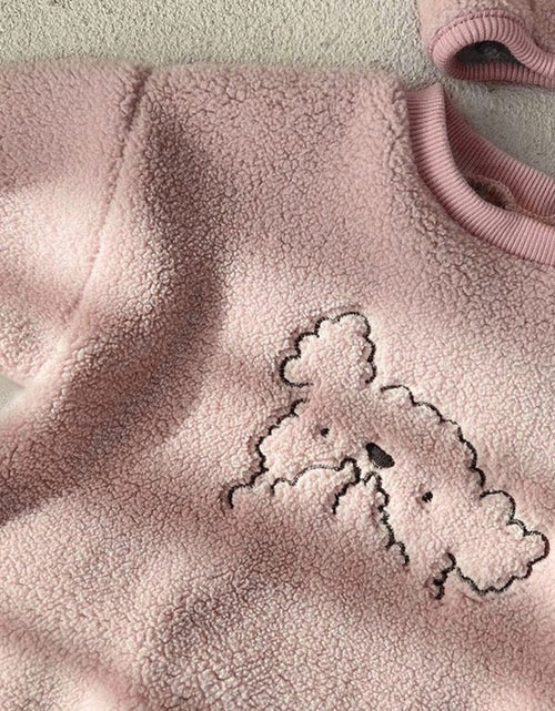 Load image into Gallery viewer, Baby Cartoon Embroidered Pattern Long Sleeve Velvet Onesies by MyKids-USA™
