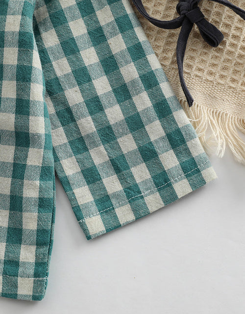 Load image into Gallery viewer, Baby Plaid Graphic Tops And Solid Shorts With Hat 1Pieces Sets by MyKids-USA™
