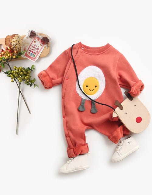 Load image into Gallery viewer, Baby Cartoon Pattern Side Snap Button Design Long Sleeved Romper by MyKids-USA™
