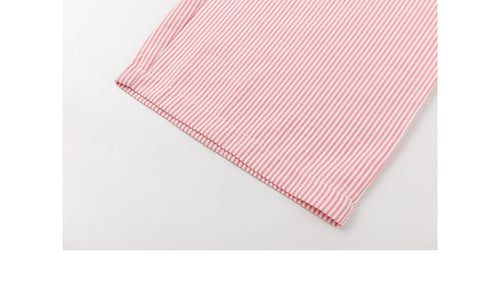 Load image into Gallery viewer, Girl Striped Pattern Tops Combo Bow Belt Pants Summer 1-Pieces Sets by MyKids-USA™
