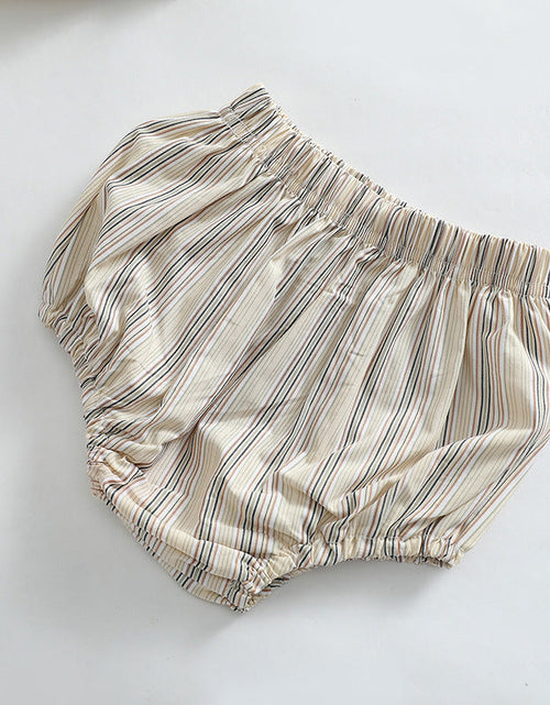 Load image into Gallery viewer, Baby Girl Striped Pattern Shirt Combo Shorts 1 Pieces Sets by MyKids-USA™

