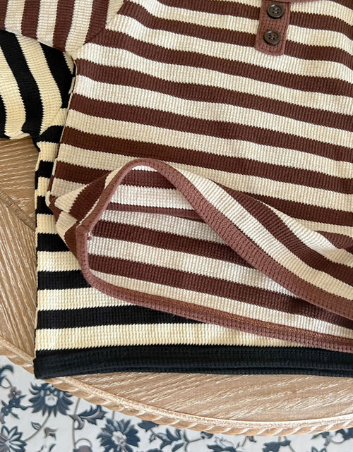Load image into Gallery viewer, Baby Striped Pattern Long Sleeve Tops &amp; Triangle Shorts 1 Pieces Sets by MyKids-USA™
