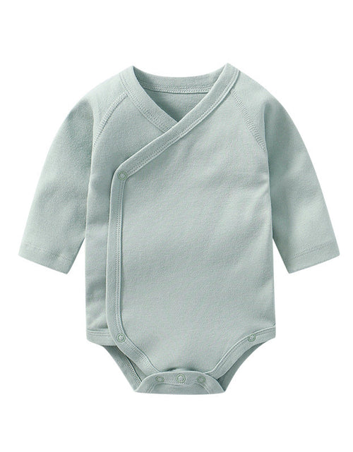 Load image into Gallery viewer, Baby Multi Color Bias Placket With Slanting Button Long Sleeve Onesies by MyKids-USA™
