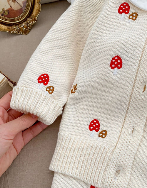 Load image into Gallery viewer, Baby Girl Embroidered Pattern Sleeveless Onesies or Cardigan by MyKids-USA™
