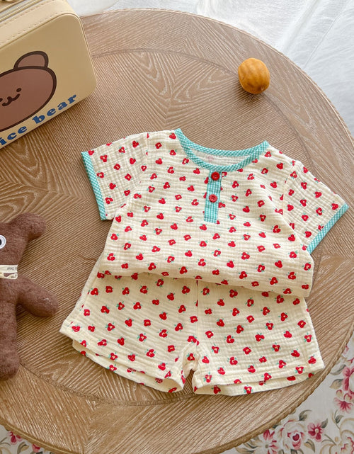 Load image into Gallery viewer, Baby Print Pattern T-Shirt Combo Shorts In Summer Sets by MyKids-USA™
