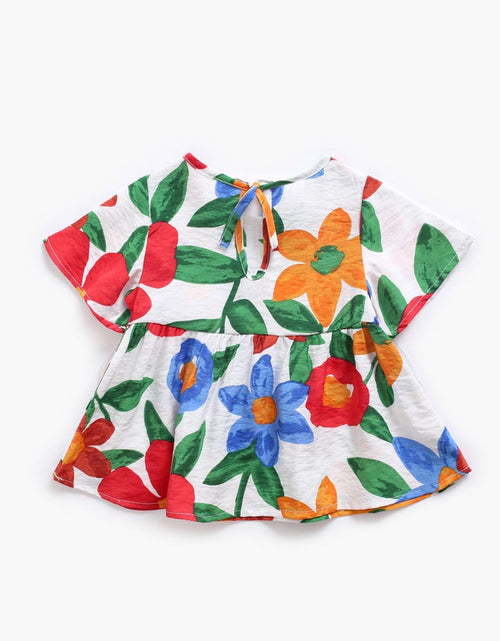 Load image into Gallery viewer, Baby Girl Floral Print O-Neck T-Shirt Combo Trousers 2-Pieces Sets by MyKids-USA™
