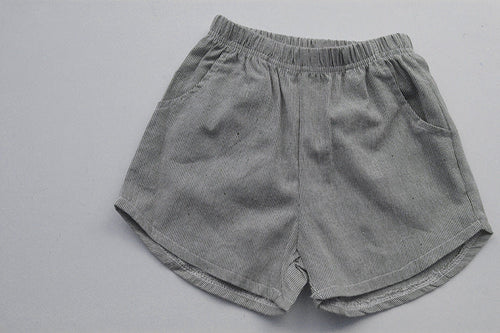 Load image into Gallery viewer, Baby Girl 1pc Contrast Tape Lapel Tops &amp; Shorts Navy Style College Sets by MyKids-USA™
