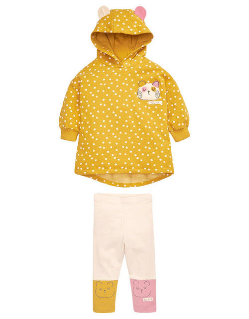 Load image into Gallery viewer, Baby Girl Car Patched &amp; Dot Graphic Long Hoodie Combo Leggings 2 Pieces Sets by MyKids-USA™
