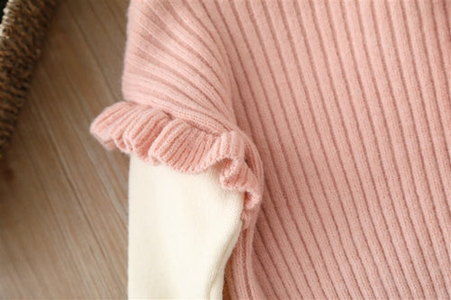 Load image into Gallery viewer, Baby Solid Color Bow Patched Sweater With Pants Sets by MyKids-USA™
