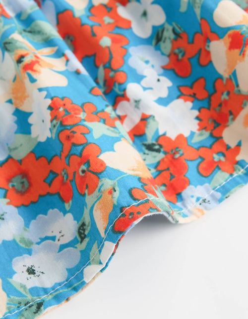Load image into Gallery viewer, Baby Girl Floral Print Sleeveless Tops Combo Shorts Sets In Summer by MyKids-USA™
