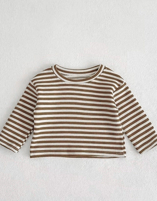 Load image into Gallery viewer, Baby Striped Shirt Combo Corduroy Fabric Cartoon Bear Embroidered Vest Bodysuit 2 Pieces Sets by MyKids-USA™
