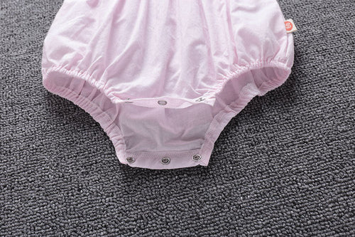 Load image into Gallery viewer, Baby Girl Embroidery Pattern Ruffle Collar Design Bubble Short-Sleeved Onesies With Hat by MyKids-USA™
