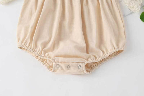 Load image into Gallery viewer, Baby Girl Lace-Sleeved Combo Lace-Collared Solid Onesies by MyKids-USA™
