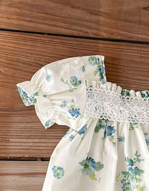 Load image into Gallery viewer, Baby Girl Flower Pattern Square Neck Onesies &amp; Sets by MyKids-USA™
