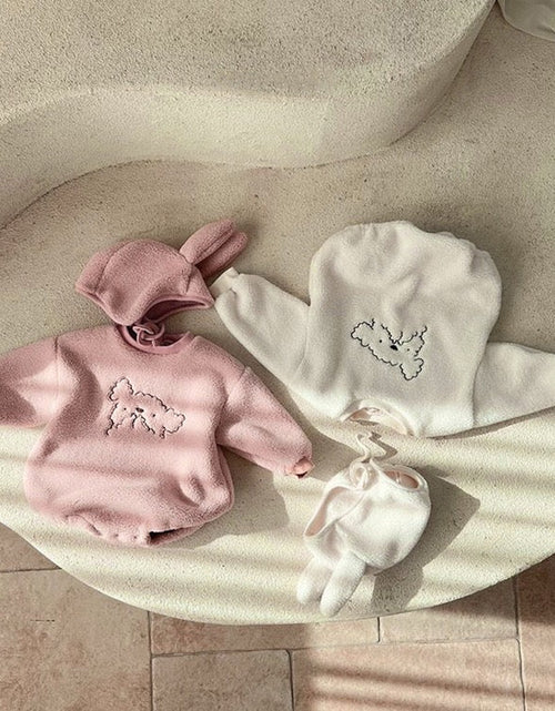Load image into Gallery viewer, Baby Cartoon Embroidered Pattern Long Sleeve Velvet Onesies by MyKids-USA™
