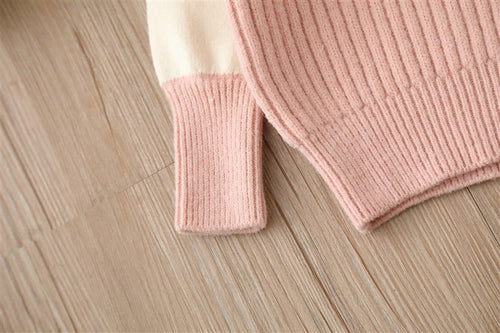 Load image into Gallery viewer, Baby Solid Color Bow Patched Sweater With Pants Sets by MyKids-USA™
