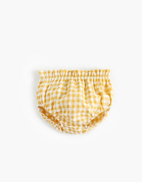 Load image into Gallery viewer, Baby Girl Plaid Pattern Single Breasted Design Shirt Combo Shorts Sets by MyKids-USA™
