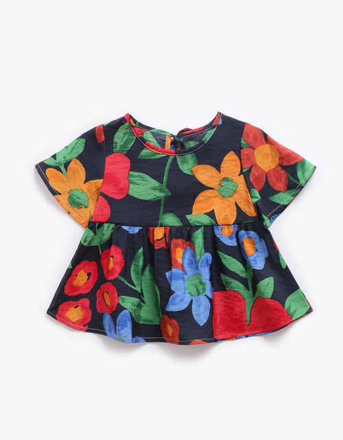 Load image into Gallery viewer, Baby Girl Floral Print O-Neck T-Shirt Combo Trousers 2-Pieces Sets by MyKids-USA™
