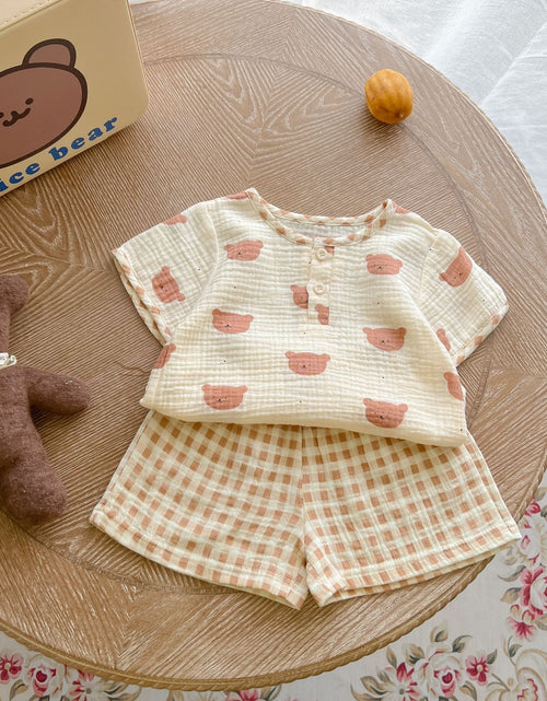 Load image into Gallery viewer, Baby Print Pattern T-Shirt Combo Shorts In Summer Sets by MyKids-USA™
