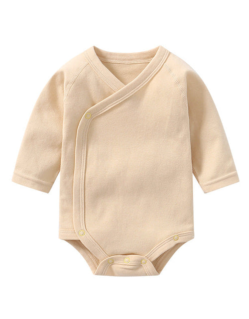Load image into Gallery viewer, Baby Multi Color Bias Placket With Slanting Button Long Sleeve Onesies by MyKids-USA™
