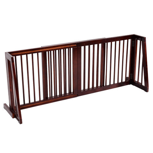 Load image into Gallery viewer, Folding Adjustable Free Standing 3 Panel Wood Fence
