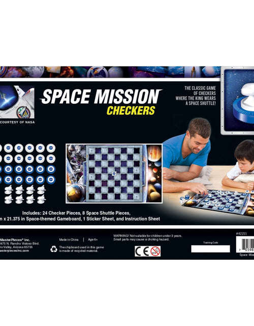 Load image into Gallery viewer, Space Mission Checkers Board Game by MasterPieces Puzzle Company INC
