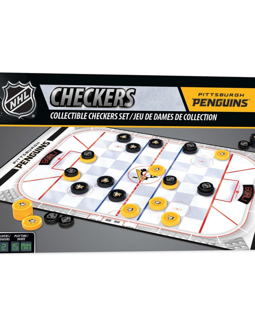 Load image into Gallery viewer, Pittsburgh Penguins Checkers Board Game by MasterPieces Puzzle Company INC
